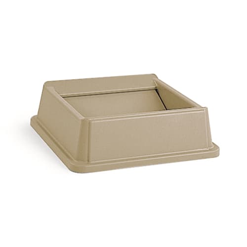 Rubbermaid Untouchable 35 Gallon Square Swing Lid, Beige